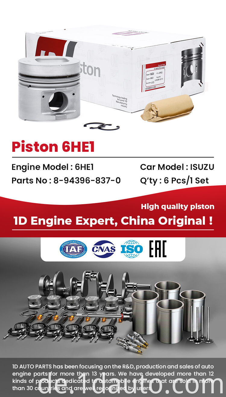 Isuzu 6HE1 Engine Piston